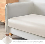 Yates Home PU Leather Couch Sofa Cushion Slipcover Water-Proof Elastic Chair RV Seat Covers Loveseat Sofa Furniture Protector Slip Cover for Settee Seater Replacement in Living Room（Sofa, Ivory）