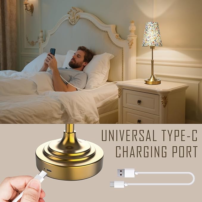 Scalable Portable Cordless Table Lamp, Built in Rechargeable Battery, 2700-6000k Color Temperature, Fully Dimmable, Ambient Light for Patio, Restaurant, Bar, Bedroom, Dining (Flower)