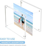 Clear Booth Photo Frame 5x5 Pack of 3, Perspex Square Picture Frame, Acrylic Photo Frame for 5x5, 4x4, 3x3 Pictures Display