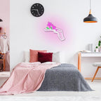 Holding Neon Sign for Berdroom Hand Neon Light Green Leaf Neon Light Sign for Wall Decor Gesture LED Neon Signs for Beer Bar Man Cave Living Room Hotel Pub Recreation Room Art Wall Decoration