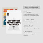 SIGNWIN Adhesive Canvas Poster Mid-Century Modern Colorful Geometric Polygons Abstract Geometric Digital Art Modern Art Decorative Zen Relax/Calm Multicolor Minimalism for Bedroom - 11"x14"x4