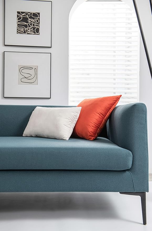 26x26 Fall Euro Pillow Covers : 2 Pack Cozy Soft Velvet Oversized Couch Pillow Shams, Square Throw Pillow Cases for Living Room Sofa, Burnt Orange