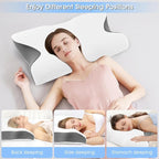 Cervical Neck Pillow for Pain Relief: Ergonomic Orthopedic Contour Pillow - Memory Foam Pillows (Rectangular)