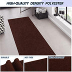 Custom Size Backed Non-Slip Area Rugs Runner, Easy Clean, Waterproof Runner Rugs for Hallway Entryway, Kitchen, Laundry, 4FT x 4FT, Brown