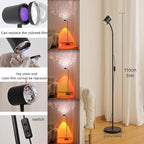 Sunset projection lamp, dual head sunset lamp with water ripple vertical Floor light, replaceable filter 360 ° rotating LED Atmosphere lights 3 color color changing living room sunset floor lamp