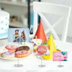 Teling 36 Pieces Table Number Holders 3 Size Place Card Holder Name Numbers Menu Memo Note Card Picture Photo Clip Stand Table Sign for Wedding Anniversary Party Display(Silver)