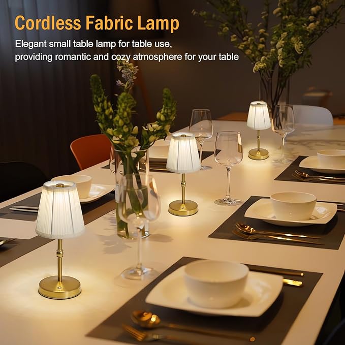 3000mah Battery Powered Lamp for Home,Small Cordless Lamps Rechargeable,3 Color Temperature 5W LED Touch Lamp Battery Operated Table Lights,Wireless Lamps for Tables,Kitchen,Living Room (Gold,H11”)