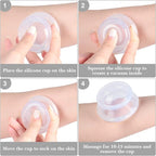 16 Pcs Silicone Cupping Therapy Set Anti Cellulite Cup Vacuum Suction Massage Cup Silicone Cupping Therapy Set for Cellulite Reduction Myofascial Release Massage Therapist Home Use (Clear)