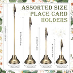 20 Pcs Table Number Holders 4/6/8/10 Inch Metal Place Card Holders with Alligator Clip Heavy Base Wedding Table Number Stand Picture Photo Clip for Banquet Party Birthday Restaurant(Bronze)