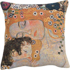 C Charlotte Home Furnishings Inc Mother and Child 1 Cushion Cover | Pure Cotton Decorative Cushion Case | Cushion Cover for Indoor Use | 17x17 Inch Cushion Cover for Living Room I by Gustav Klimt