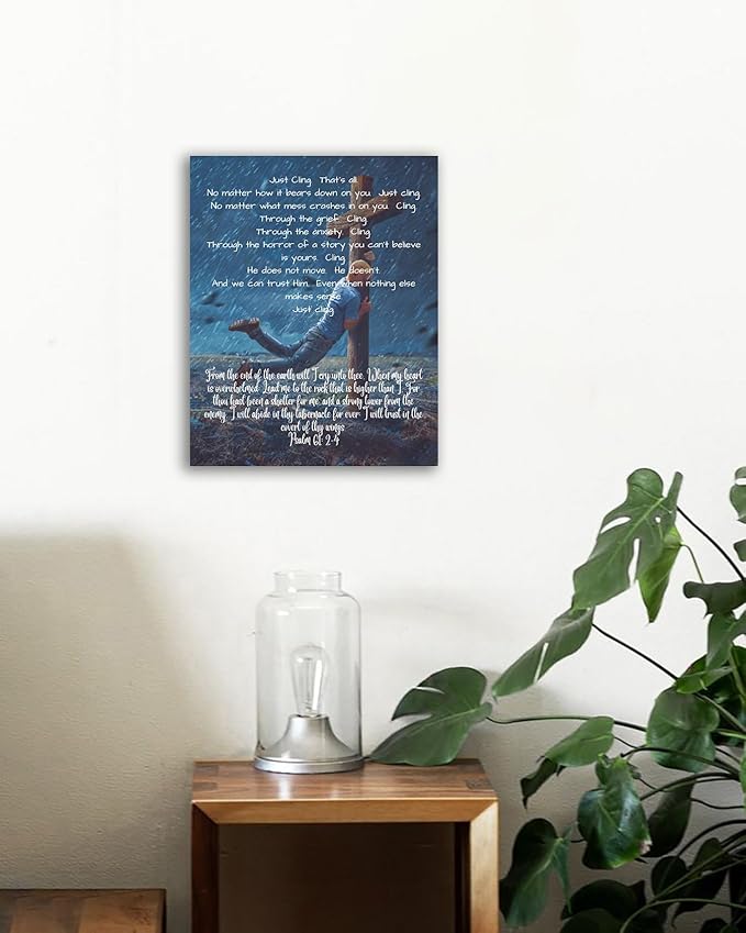 ART Jesus Canvas Wall Decor Psalm 61 2 Bible Christian Poster Psalm Bible Verse Wall Print Inspirational Bible Verse Print
