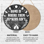 Muktoujaumai Witch Sign Decor, Witchy Hanging Sign Decor Rustic Wall Decorations Magic Witchcraft Sign for Gothic House, Living Room, Housewarming Gift for New House Home Wicca