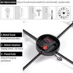 1st owned 16 inch Wall Clock - Metal Retro Roman Numeral Wall Clock, Almost Silent, Easy to Read for Living Room Decor/Home/Kitchen/Bedroom/Office/School(Black)