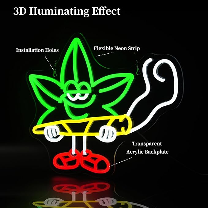 Leaf Neon Sign Led Neon Lights Neon Signs for Wall Decor Light Up Sign for Birthday Party Club Gift