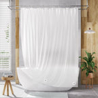 AmazerBath Shower Curtain Liner, 72x72 Plastic Frosted Shower Liner, Cute PEVA Shower Curtain Liners, Waterproof Vinyl Shower Curtain Liner with 3 Magnets, Lightweight Shower Curtains for Bathroom
