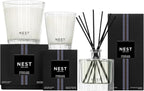NEST New York Reed Diffuser, Cedar Leaf & Lavender - 5.9 fl oz - Fragrance for Up to 90 Days - Reusable, Refillable Glass Holder - Includes 8 All-Natural Reed Sticks - Flame Free