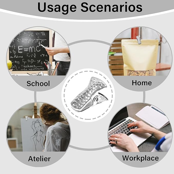 35 Pack Mini Metal Alligator Clips for Crafts Non-Slip Silicone-Coated Retro DIY Badge Small Spring Clips (Silver)