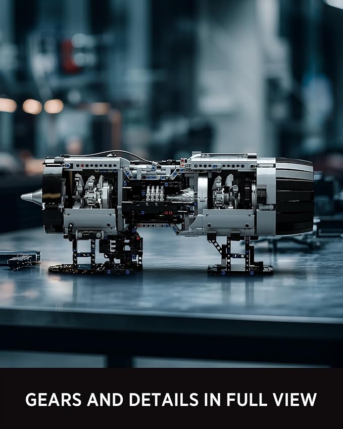 Nifeliz Turbofan Engine Building Set, Engineering Challenge Model for Adult Collectors, Physical Science Project and Display Piece (2,216 PCS, NF10317)