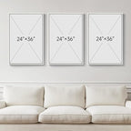 Large Framed Sage Green Abstract Landscape Wall Art for Living Room, 3 Piece Modern Canvas Prints Paintings Artwork for Walls, Minimalist Abstract Pictures for Hallway, Office Wall Decor 24x36 In