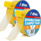 ADHES Double Sided Carpet Tape for Area Rugs – 2 Inch x 30 Yards x 2 Rolls, Heavy Duty Adhesive, Residue-Free, Rug Grippers for Hardwood Floors, Tile, and Carpeted Surfaces