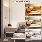 Floor Lamp,30W/2400LM Sky LED Modern Torchiere 3 Color Temperatures Super Bright Floor Lamps-Tall Standing Pole Light with Remote & Touch Control for Living Room,Bed Room,Office (Brushed Nickel)
