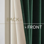 MIULEE 100% Blackout Linen Curtains for Bedroom Thermal Insulated Emerald Green Grommet Room Darkening Curtains & Drapes Christmas Decor for Living Room Nursery 52 x 84 Inch (2 Panels)