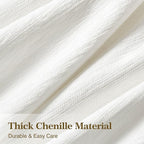 Couch Cover for Dogs Sectional Sofa Covers Washable for 2 Cushion Couch, Chenille Couch Cover Blanket, Sectional Sofa Slipcovers, Multi-Use Furniture Protector for Kids, Pets, 71" X134", White