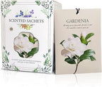 Gardenia Scented Sachet Bags - 12 Pack Closet Freshener Odor Eliminator, Long Lasting Home Fragrance for Drawers, Wardrobes & Cars, House Smell Good Products, Air Freshener for Closet