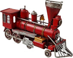 Berfutall-10'' Metal Classic Locomotive Collectible Model Train, Christmas Decor, Vintage Table Top Decor, Not a Toy
