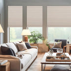 Changshade Cordless Cellular Shades, Blackout Honeycomb Shades for Windows, Pull Down Pleated Blinds, Easy to Install for Indoor Windows and French Doors,27" W x 64" H, Beige