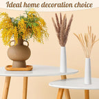 6 Pieces White Ceramic Vases for Home Decor 7.09 inch Tall Vases for Centerpieces Modern Floral for Wedding Party Event Home Office Decoration(Modern)