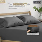 Ultra Soft Pillow Protectors 400TC Set of 2 Breathable Pillow Covers 100% Protection Against Stains, Dust & Dirt - Machine Washable