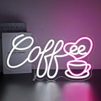 Coffee Neon Sign, Neon Signs for Wall Decor Neon LED Signs Room Neon Light Up Signs Home Decor for Business Cafe Restaurant Club Party Bar Shop USB Operated