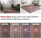 Keen Home Design 2x3 Rug - Machine Washable Entry Rug with Non-Slip Backing, Ideal for Enteryway, Kitchen, Bathroom, Laundry Room - Vintage, Easy Clean, Durable, Low Pile Rug - (2' x 3')