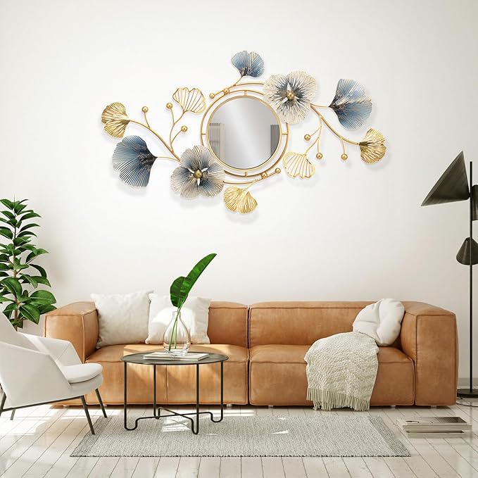 Lucky Monet Wall Art Decor Large Metal Wall Art Modern Geometric Circular Decor Wall Sculptures Wall Hanging Decoration for Living Room Dinning Room Bedroom Entryway Kitchen (Style 3)