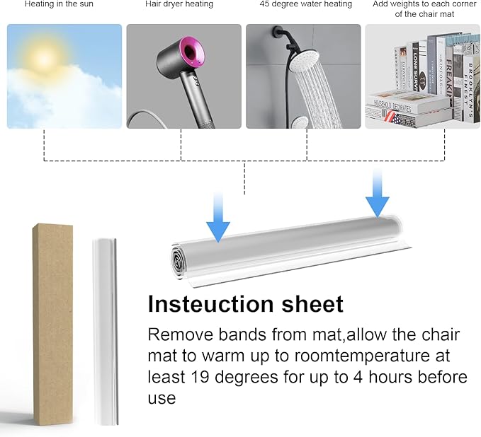 Office Chair Mat for Hardwood Floor,20"X24" Smooth Glide Slip Resistant Desk Chair Mat Hard Wood Floor Protector,Stay in Place Plastic Computer Chair Mats for Rolling Office Chairs Not for Carpet