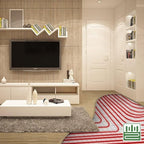 MAYSHINE Area Rugs (5 x 8 Feet) for Living Room Bedroom Carpet Contemporary Retro Polyester Textured Easy to Clean Stain Fade Resistant Thick Soft Plush