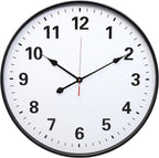 LEIKE Metal Large Wall Clock 24IN Black, Retro Silent Quartz Battery Operated, Decorative for Patio, Kitchen, Living Room, Bedroom, Pool