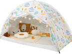 Twin Bed Tent for Kids, Twin Size Bed Canopy with Star Lights, Privacy Space Blackout Sleeping Tents, Indoor Breathable Portable Toddler Bed Tent for Boys and Girls, Dinosaur
