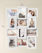 SONGMICS Collage Picture Frames, 4x6 for Wall Decor Set of 12, Multi Family Photo for Gallery Decor, Hanging Display, Assembly Required, Cloud White URPF026W01