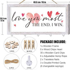 Christmas Card Holder Display Wall Hanging Collage Picture Frames Interchangeable Holiday Decor Clips Photo Holders Merry Christmas Sign Wooden Photo Holder for Gift Card Holder Xmas Party Decor