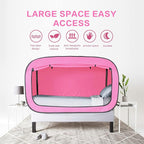 Bed Tent Twin Bed Canopy Portable Dream Tent for Adult Indoor Sleeping Tents with 2 Doors Breathable Private Space Tents, Pink