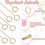 20 Pcs Floral Pick Card Holder Picture Holders Wire Clip for Tables, DIY Craft Gift Card Holder for Centerpieces Memo Holder Metal Place Card Holders for Party Birthday Office Cake Topper