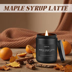 Fall Candle-Maple Syrup Latte Scented Candles for Home Decor, 7 oz Natural Soy Wax, Sweet & Cozy Autumn Candle, Aromatherapy Candles Gift for Coffee Lovers & Thanksgiving