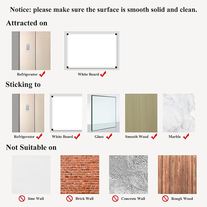 CRUGLA 8.5x11 Magnetic Frame Sheet with Self Adhesive Backing, Poster Certificate Carft Picture Photo Frame for Refrigerator Office Glass Window Door Cubicle Tile, 12 Pack