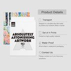 SIGNWIN Adhesive Canvas Poster Tropical and Floral Bright Botanical Preppy Room Decor Pink Decor Digital Art Modern Art Decorative Multicolor Scenic for Bedroom - 11"x14"x4