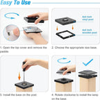 VOLISUN 4x4 Solar Post Cap Light 6pack,Solar Fence - Cap Lights Outdoor Waterproof for Wooden/Vinyl Post,Black Deck Post Cap Light Solar Powered with Warm White for Garden/Patio/Porch