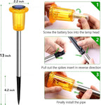 DenicMic Halloween Solar Lights Outdoor 10 Pack Orange LED Waterproof Yard Garden Patio Backyard Pathway Walkway Landscape Lawn Outside Fall Decorations Outdoor