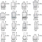 Bud Vases in Bulk 64, Glass Vases for Centerpieces, Small Vases for Flowers, Small Flower Vase for Centerpieces, Mini Vintage Vase, Clear Bud Vases for Wedding Table Decor