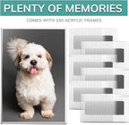 PBF 4x6 Magnetic Picture Frames for Refrigerator | Clear Acrylic Frames | Photo Holders for Fridge, Locker, Photo Board, Art Display, Sign Holder (150-Pack)